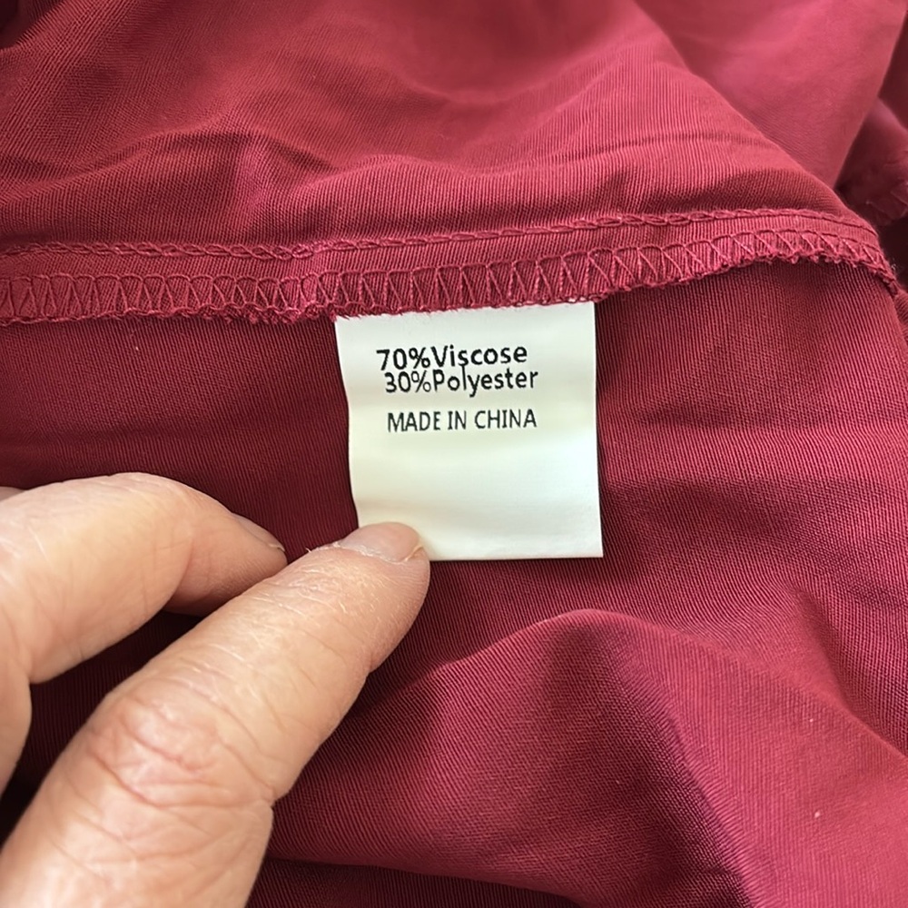KIRUNDO Sleeveless One Shoulder Smocked Cut-out Maxi Dress in Maroon - Picture 11 of 16